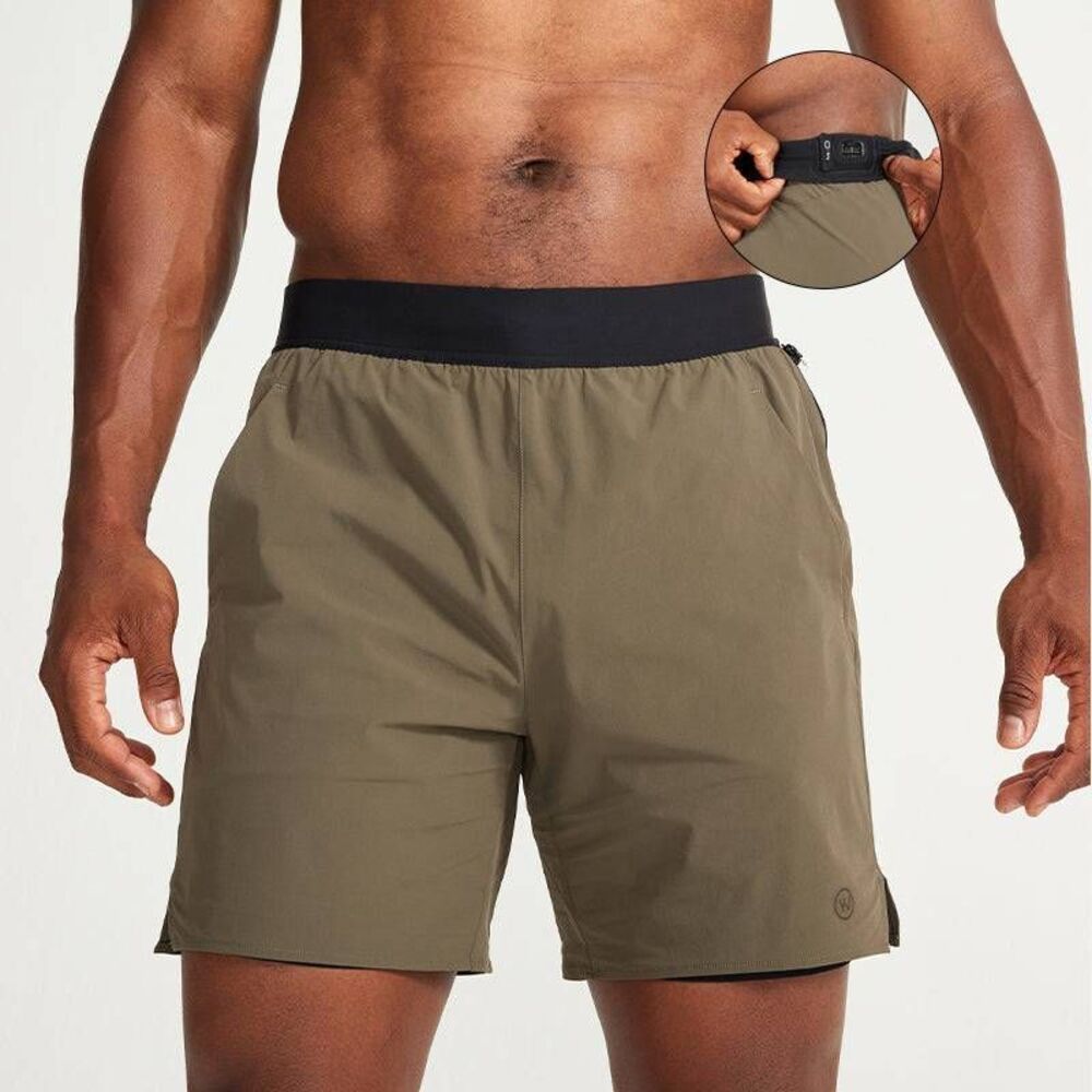 Whoop Olive ANY-WEAR Shorts XL Athletic Outdoor Running Hiking Crossfit Climbing